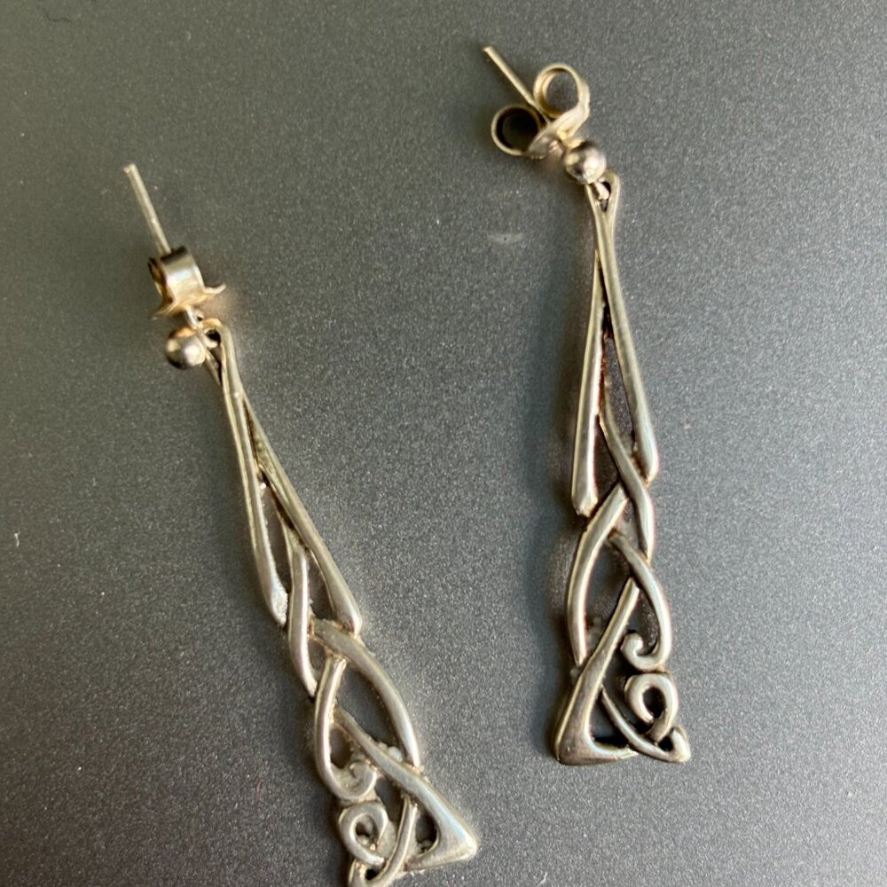 Silver Ortak Scotland Earrings with Celtic Design